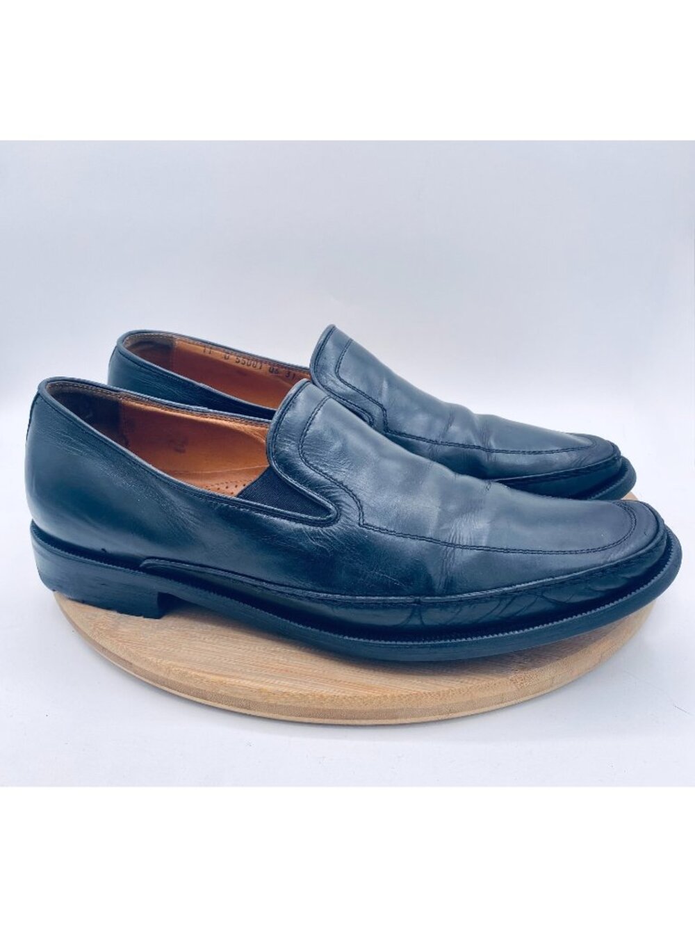Allen Edmonds Merano Shoes Mens 13 Black Leather Driving Loafers Italy